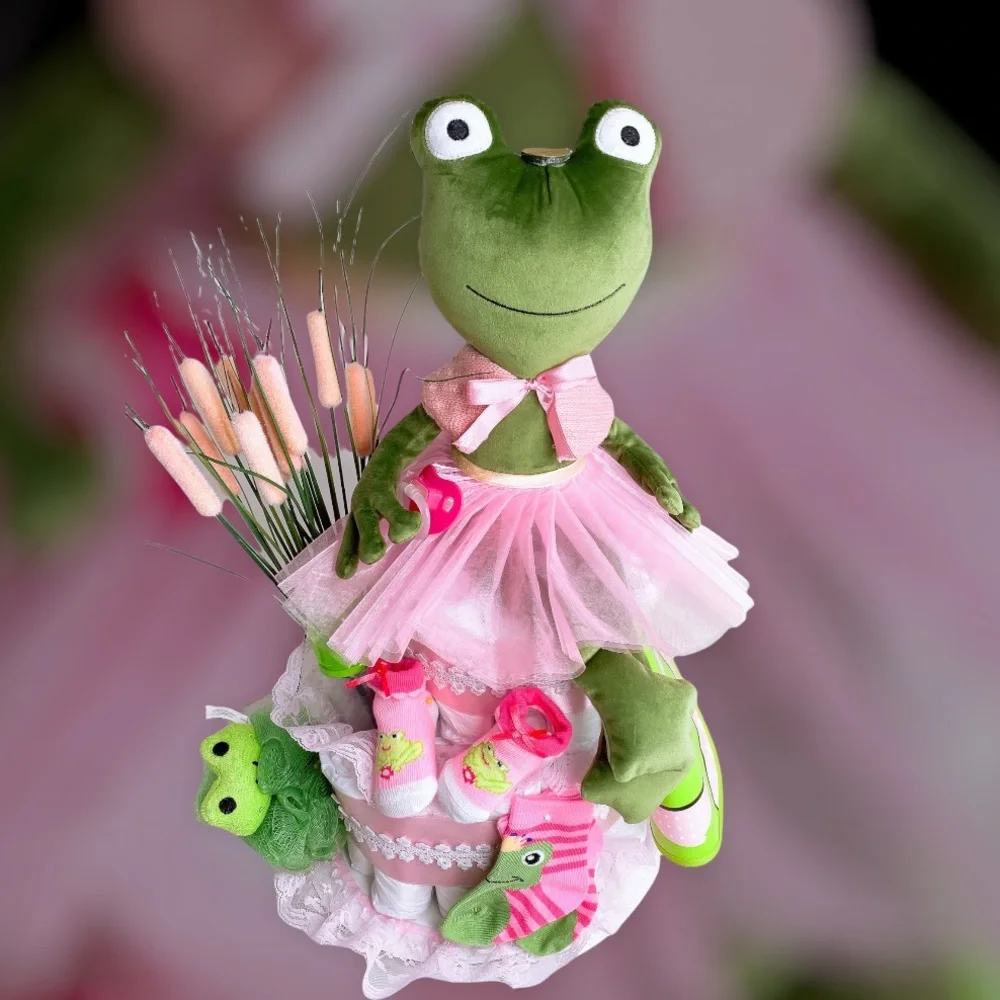 Frog Diaper Cake
